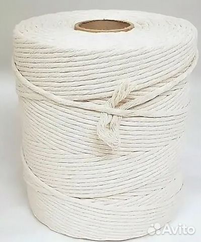Шпагат хлопковый 3 мм белый