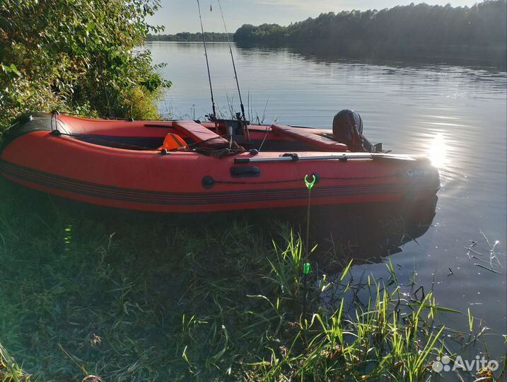 Лодка 390 пвх нднд с мотором 9.9 бу