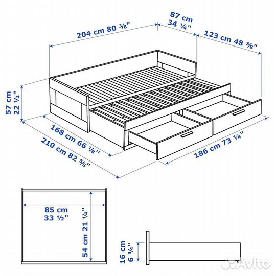 Кровать IKEA Бримнэс