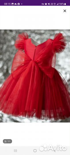 Нарядное платье для девочки 110/116