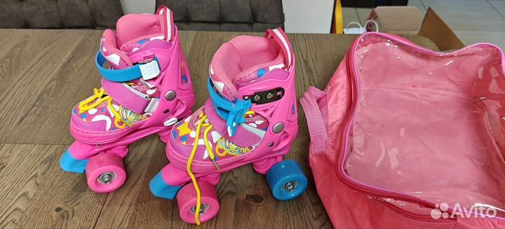 Ролики детские бу раздвижные 27-30 р