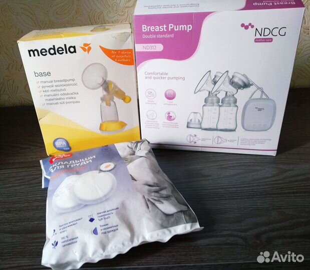 Электрический двойной молокоотсос+ручной+вкладыши