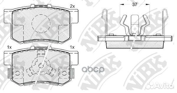 Колодки тормозные PN8807 NiBK