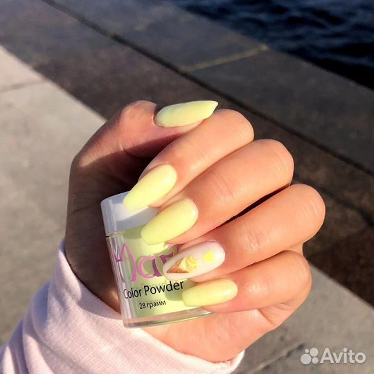 Маникюр Гель-пудрой Mart и Наращивание Ресниц