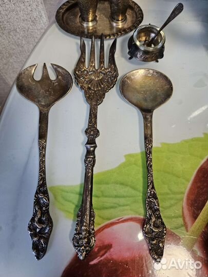 Мельхиоровые столовые приборы набор для специй