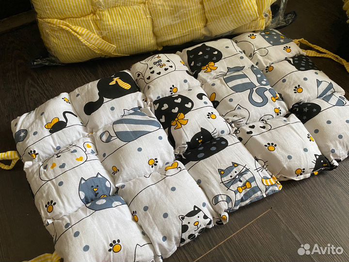 Бортики на липучках детские в кроватку