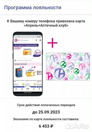 Карта Аптеки Апрель
