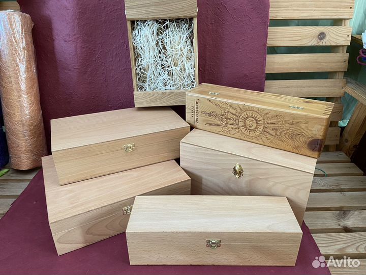 Подарочная упаковка (футляры) из дерева для вина