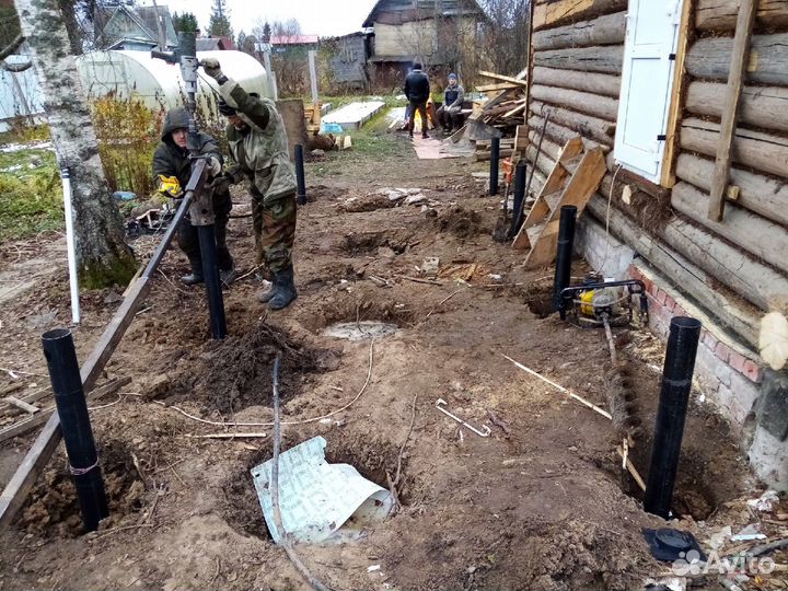 Винтовые сваи под ключ Фундамент на винтовых сваях