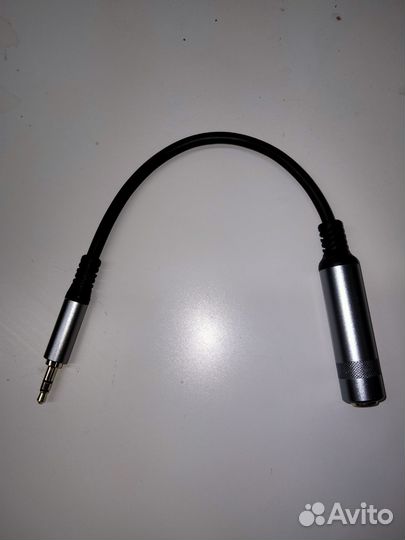 Качественный переходник Premium jack 3.5-jack 6.3