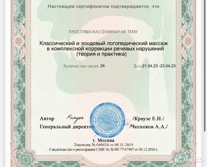 Учитель логопед-дефектолог