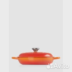 Фирменная неглубокая чугунная кастрюля Le Creuset