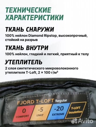 Спальный мешок tramp fjord tloft compact