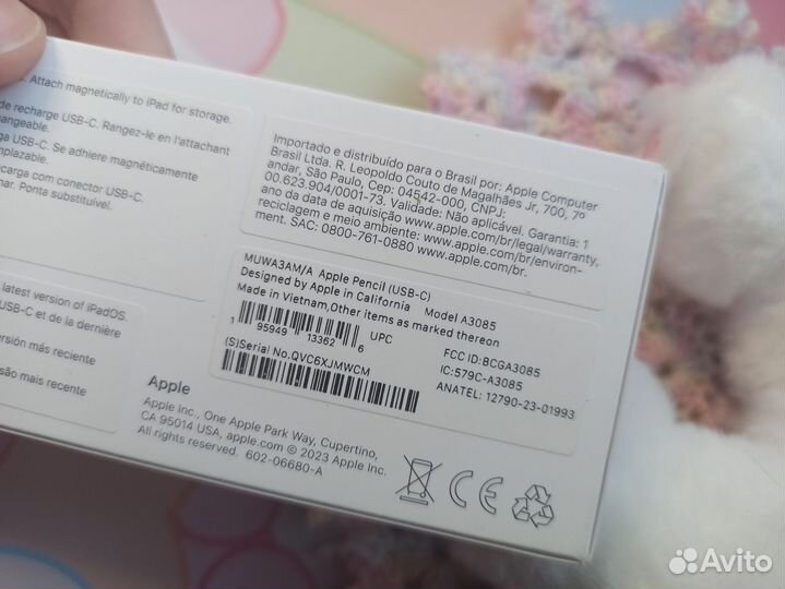 Стилус apple pencil 3 (usb c) оригинал