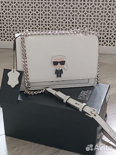 Сумка кросс-боди Karl lagerfeld натуральная кожа