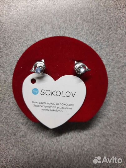 Серьги Sokolov новые для девочки