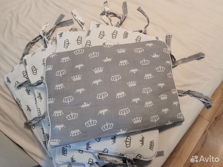 Мягкие бортики для детской кроватки