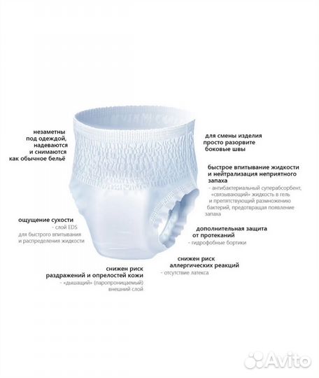 Трусы памперсы впитывающие для взрослых Seni