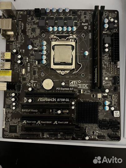 Материнская плата с процессором i5 3450 и 8гб ddr3