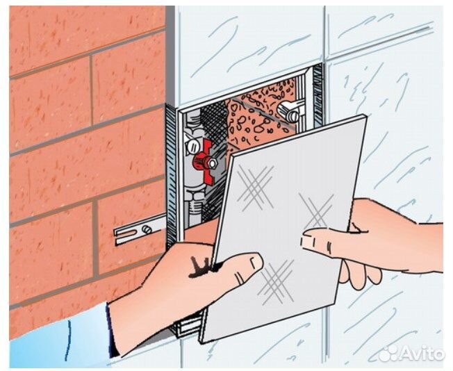 Дверца дкп 200х400 мм под плитку vents