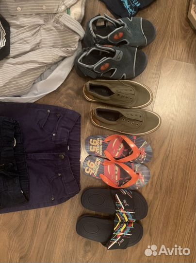 Пакет вещей и обуви на мальчика р.110 до р. 128