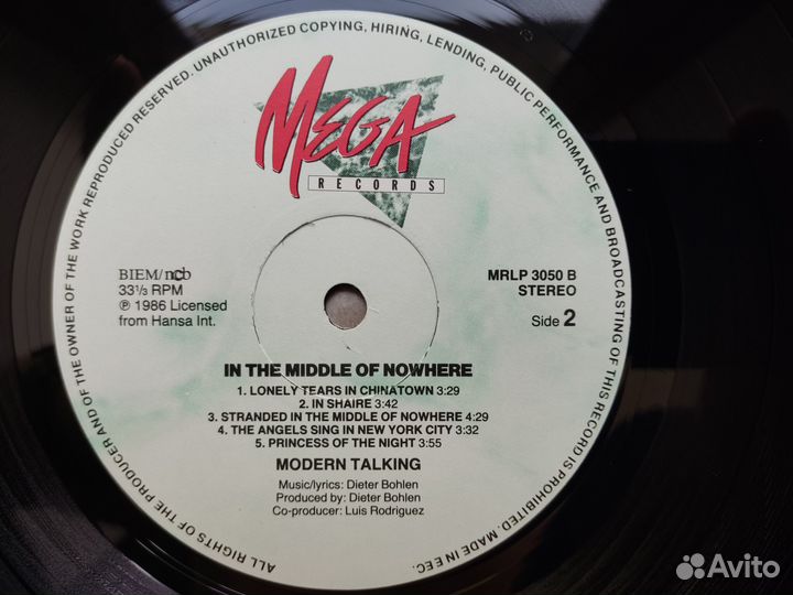Modern Talking – In The Middle Of Nowhere LP