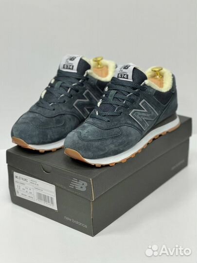 Мужские зимние кроссовки NEW balance 574 с мехом