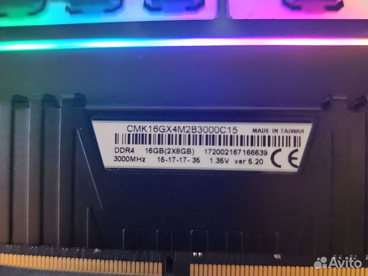 Оперативная память DDR4 vengeance LPX 8X2 16GB