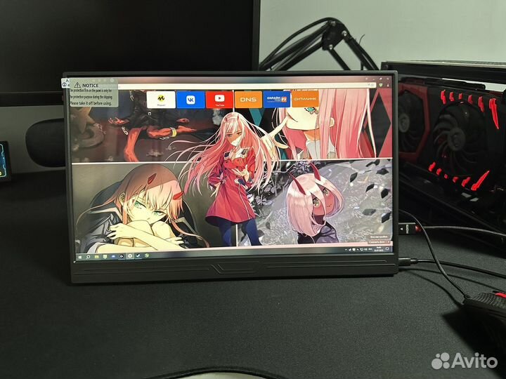 Игровой монитор 144 гц full hd 15,6 дюймов