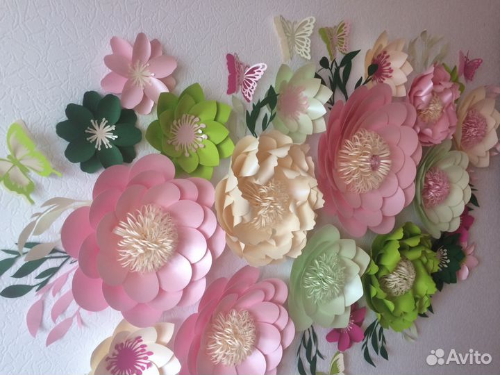Цветы из дизайнерской бумаги,бумажные цветы