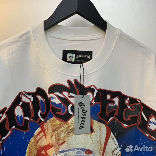 Футболка God Speed с уникальным принтом редкая