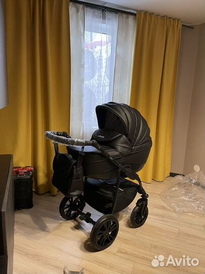 Коляска 2 в 1 indigo эко кожа