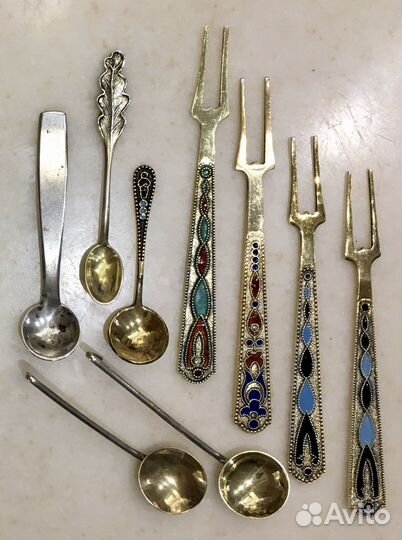 Ложечки для соли и вилочки для лимона