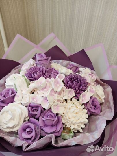 Букет из зефира,Зефирный букет, Зефирные цветы