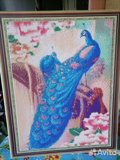 Павлины алмазная мозайка