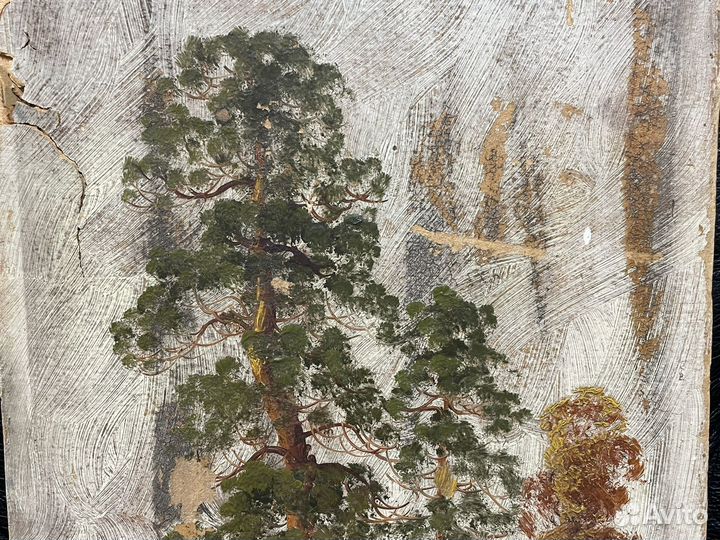 Картина «Лесной пейзаж» масло/картон