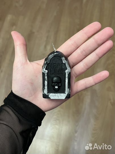 Черная свеча ручная работа