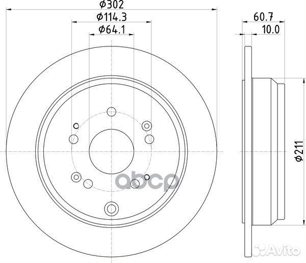 Диск тормозной зад ND8020K nisshinbo