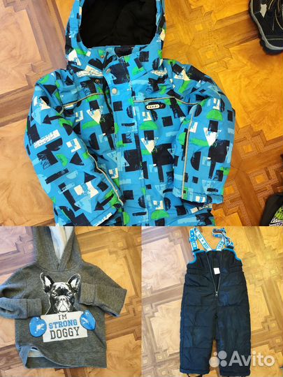 Пакет вещей:Зимний костюм 92 +кофты штаны обувь