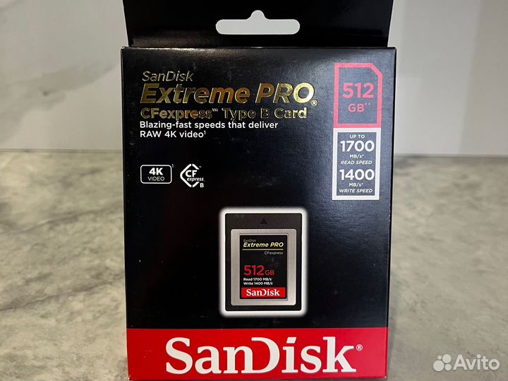 Карта памяти SanDisk Extreme Pro CFexpress 512gb