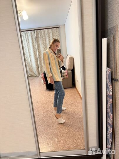 Джиновая рубашка Zara S