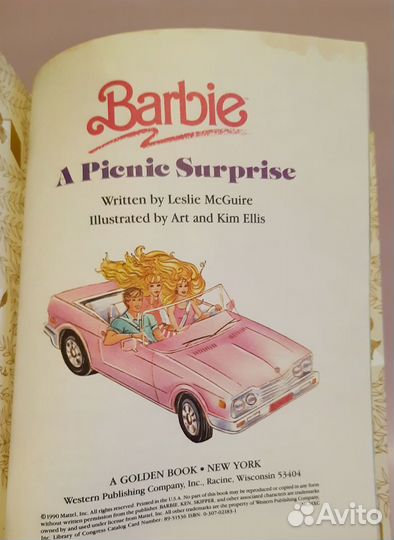 Книга для детей Barbie Picnic surprise 1990