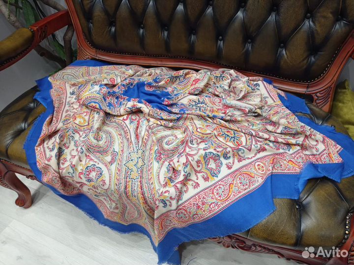 Большой платок шаль etro тонкорунная шерсть италия