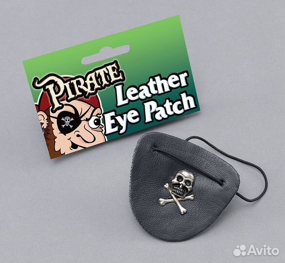Повязка Пирата на глаз кожаная