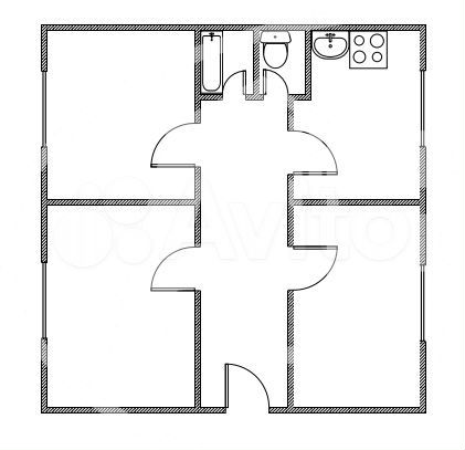 3-к. квартира, 68,2 м², 3/3 эт.