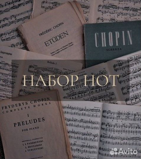 Набор нот для соло, ансамбля, оркестра, хора