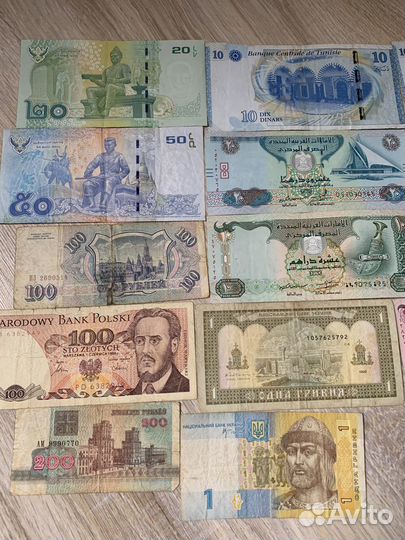 Денежные купюры разных стран. Коллекционирование