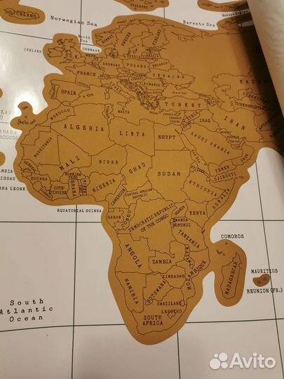 Карта мира стирающаяся и карта - наклейка