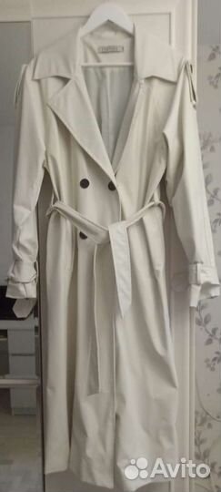 Плащ из экокожи