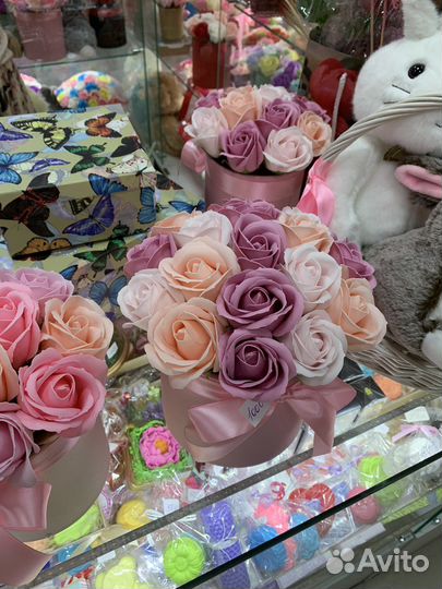 Букеты из мыла цветы из мыльных роз